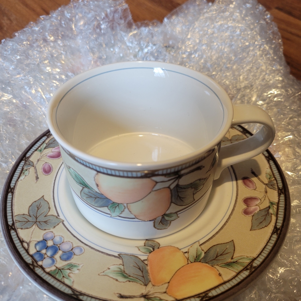 Mikasa garden harvest Teacup and Saucer Set